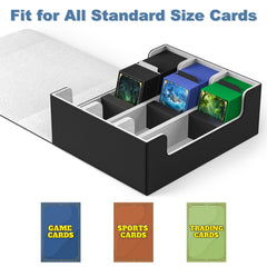 Mlikero Card Deck Case holds 1800+ sleeved cards securely.