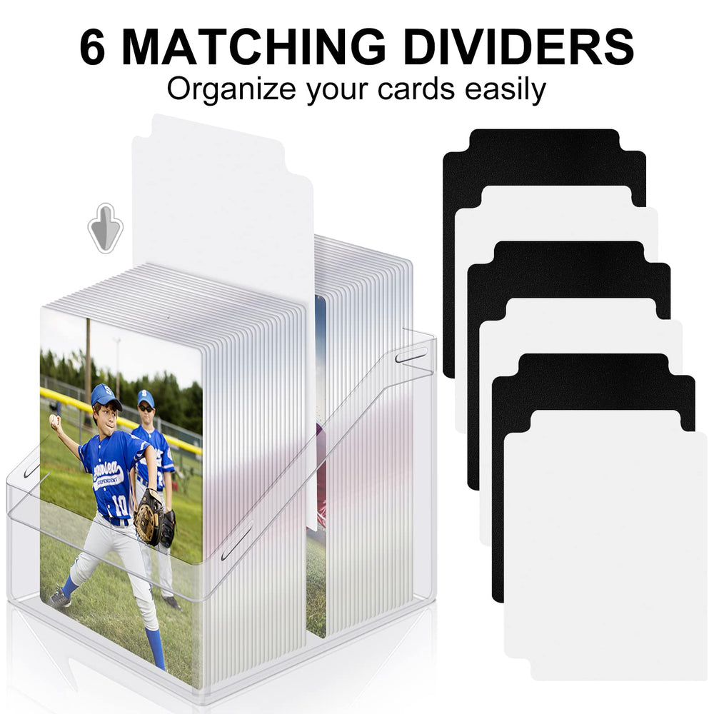 Mlikero 6 dividers help categorize cards for quick retrieval.