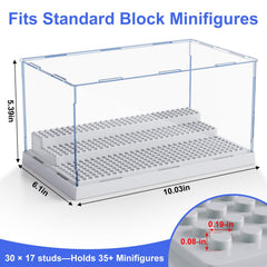 Mlikero dustproof box protects minifigures from dust and spills.