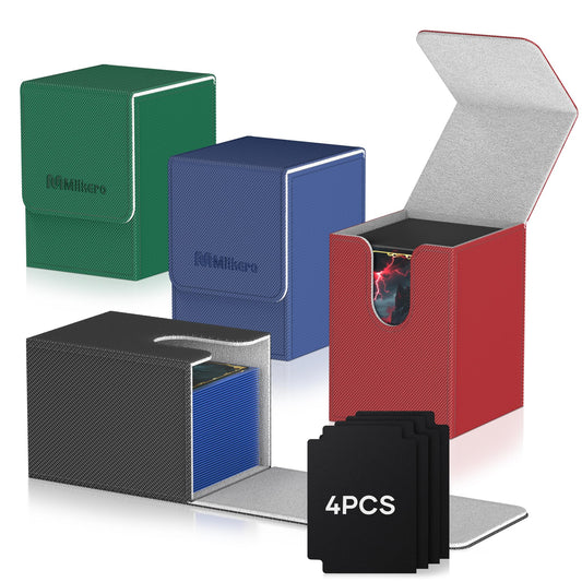 Mlikero leather magnetic card box with closure keeps decks secure during travel.