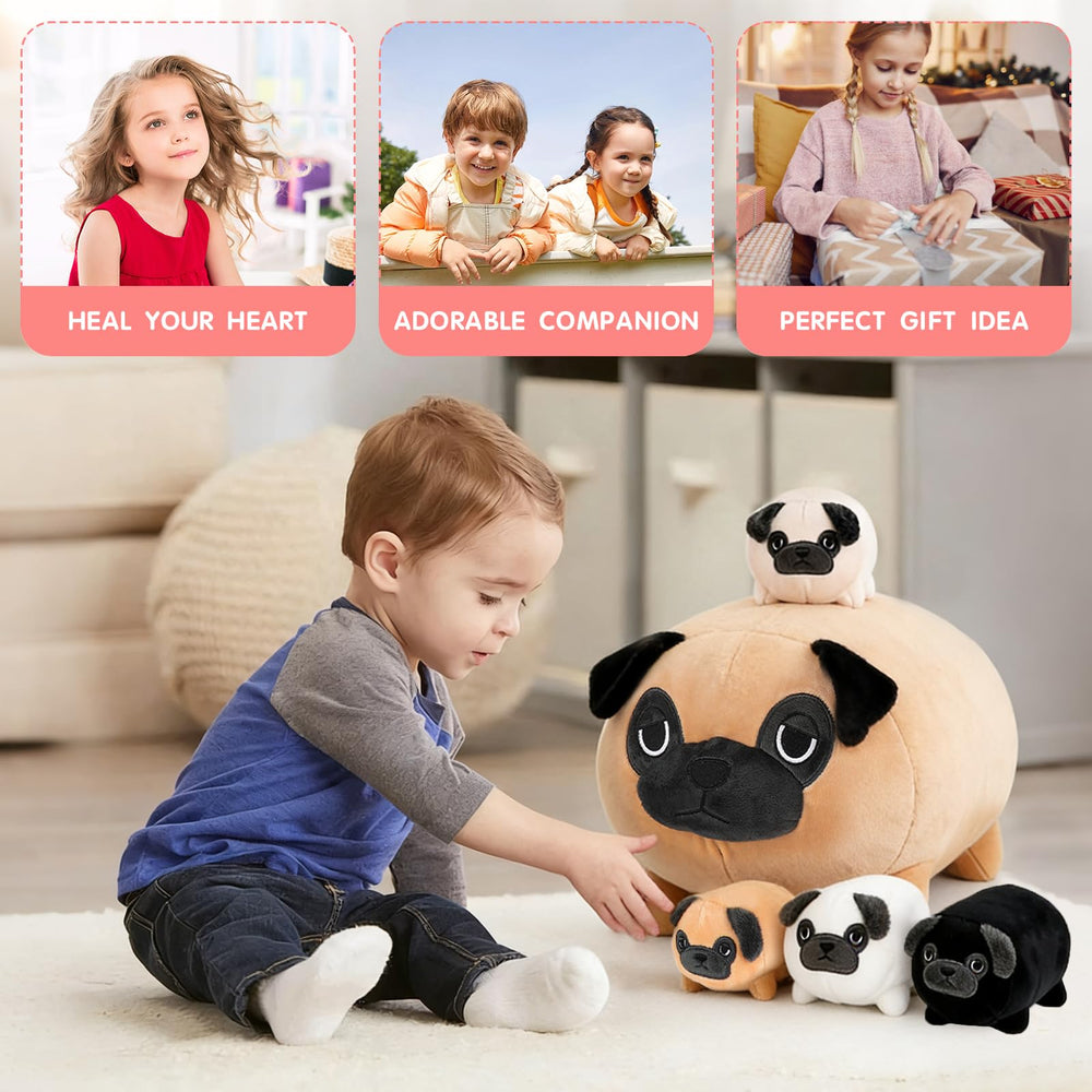 MMguai Bulldog puppies cuddling during playtime for imaginative fun