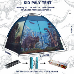 Mnagant Play Tent durability with double-stitched polyester fabric.