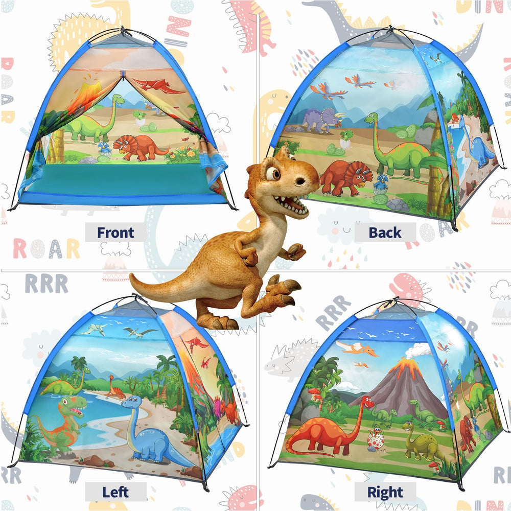 Mnagant Dinosaur World tent interior showing roomy play area.