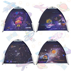 Mnagant James Webb space telescope tent exterior view shows sturdy frame and kid-friendly design.