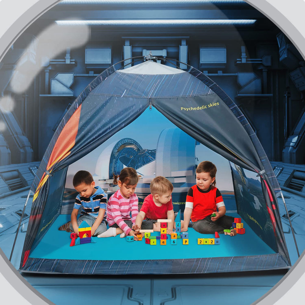 Mnagant Observatory Space Tent with kids playing for portable fun.