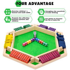 MNYUN Shut The Box with 16 colorful dice for engaging play