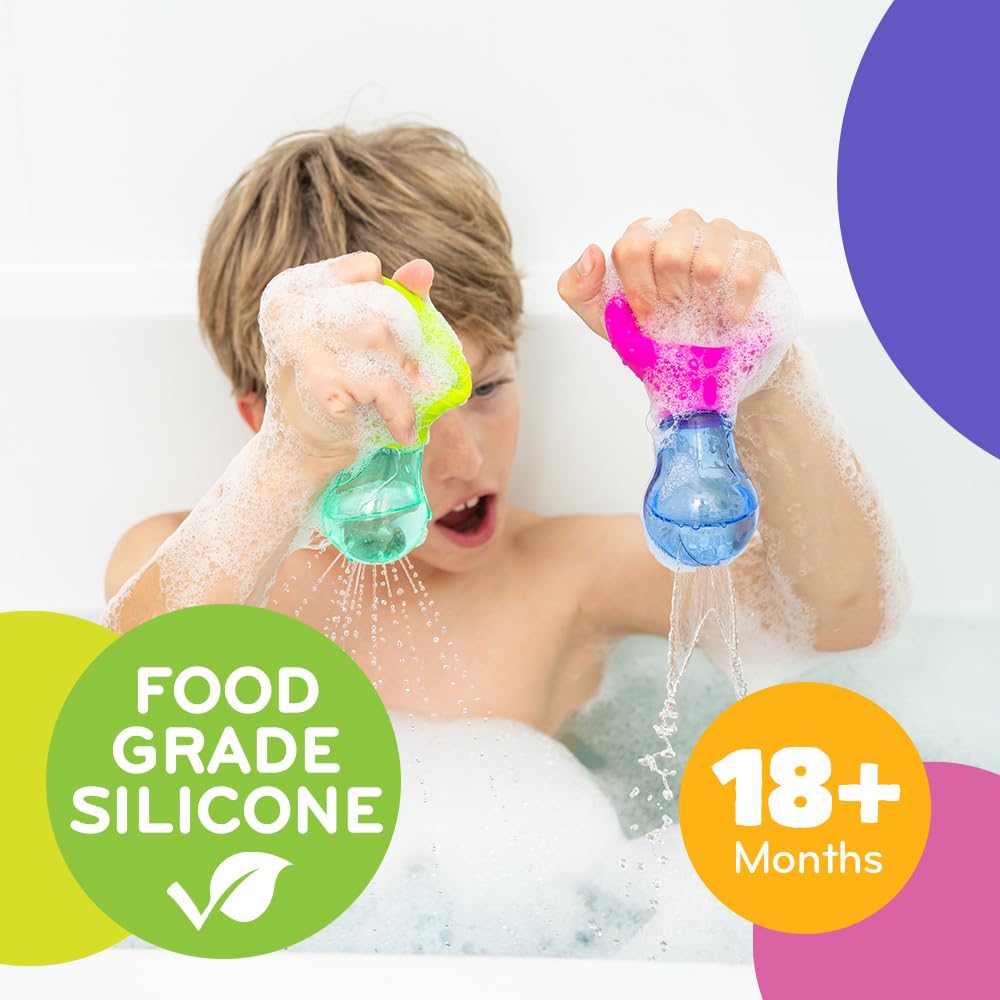 MÖBI Skwooshlz bulbs releasing streams to spark curiosity during bath