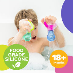 MÖBI Skwooshlz bulbs releasing streams to spark curiosity during bath