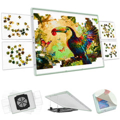 MobiPuzz 1500-piece puzzle table with a double-sided surface for smooth piece placement.