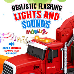 MOBIUS Timber Log Truck lights and sounds spark immersive outdoor or indoor play