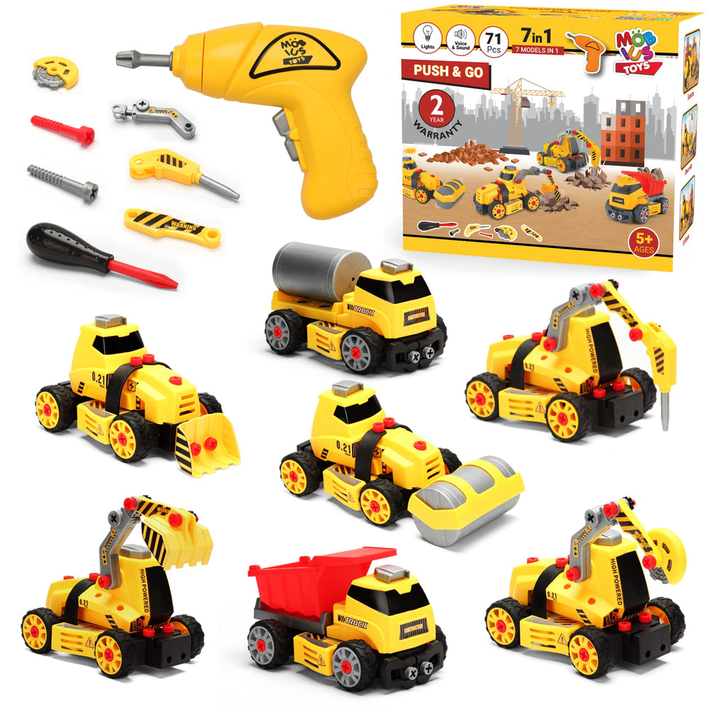 MOBIUS Toys 7-in-1 truck build with versatile parts for problem solving.
