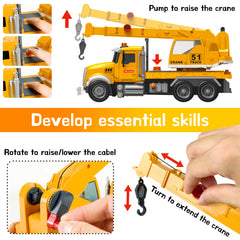 MOBIUS Toys crane truck durable wheels support indoor and outdoor fun