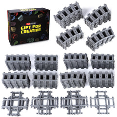 MOCBROPCS City Train 40 curved-tracks expand layouts for creative playtime.