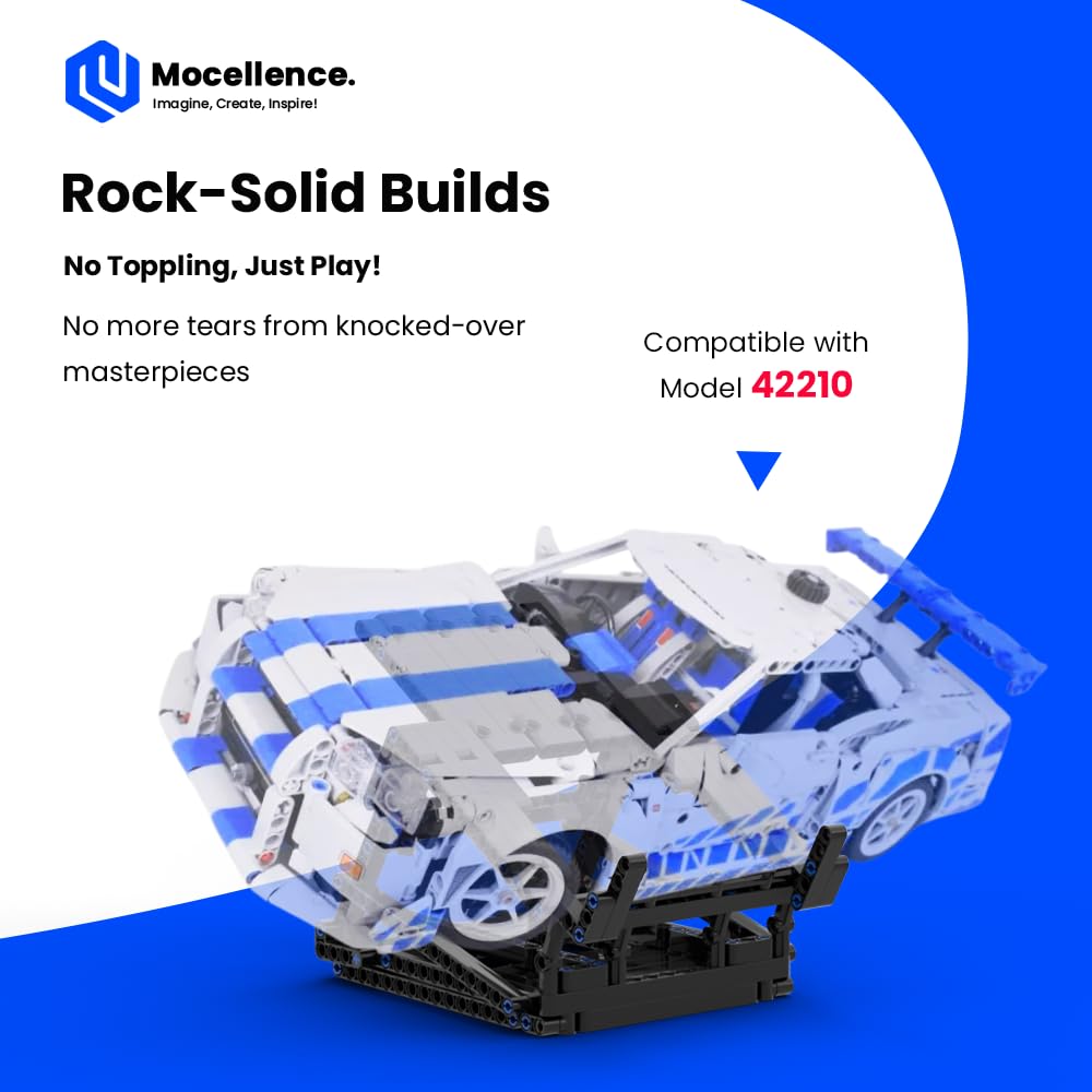 Mocellence Lego Technics display stand assembly-instruction guide shows quick setup.