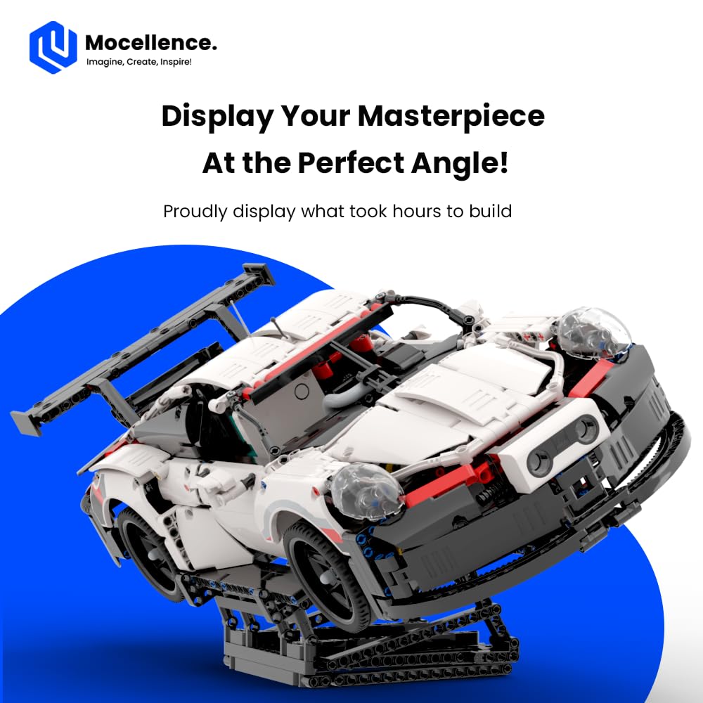 Mocellence Lego Technics display stand in-use with SF-24 F1 model 42207.