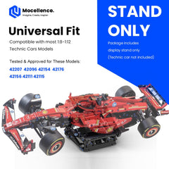 Mocellence Lego Technics display stand side angle reveals stable base and sleek lines.