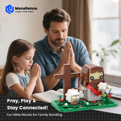 Mocellence Nativity Christmas Kit with Jesus and animals for imaginative play.