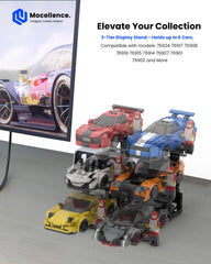 Mocellence stand shown with compatibility for 76917, 76908, 76918 sets