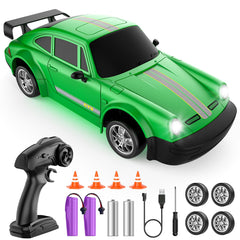 MOCOMI RC drift car front view with LED lights for enhanced visibility