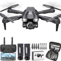 MOCVOO Drone 1080P camera captures wide-angle shots for real-time sharing.