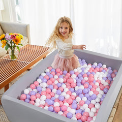 MODEREVE ball pit setup in living room as quick play space for kids
