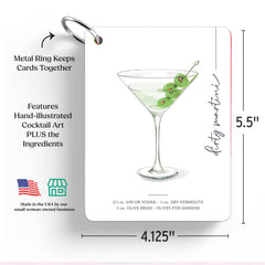 Modern Day Art bar cart decor pairs with cocktail cards for stylish entertaining