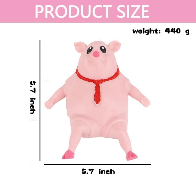Moinin pink pig stress toy offers fidget-friendly relief at work.