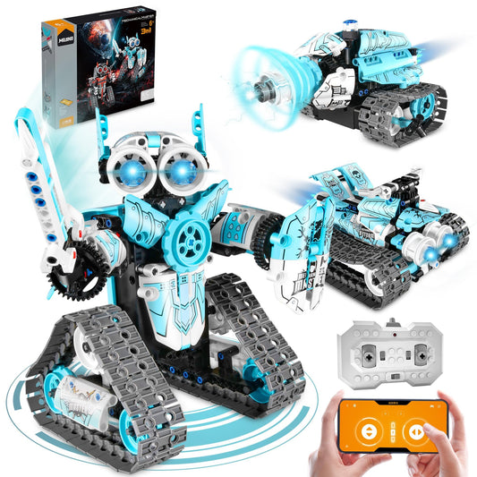 MOJINO STEM robot kit front view showing durable construction for kids ages 6-12