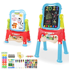 Mojitodon Kids Easel showing 360-degree rotation for versatile art sessions.