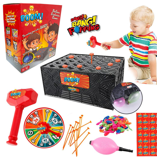 MoliDow Bang Popping Balloon Box ready for lively family game night fun.