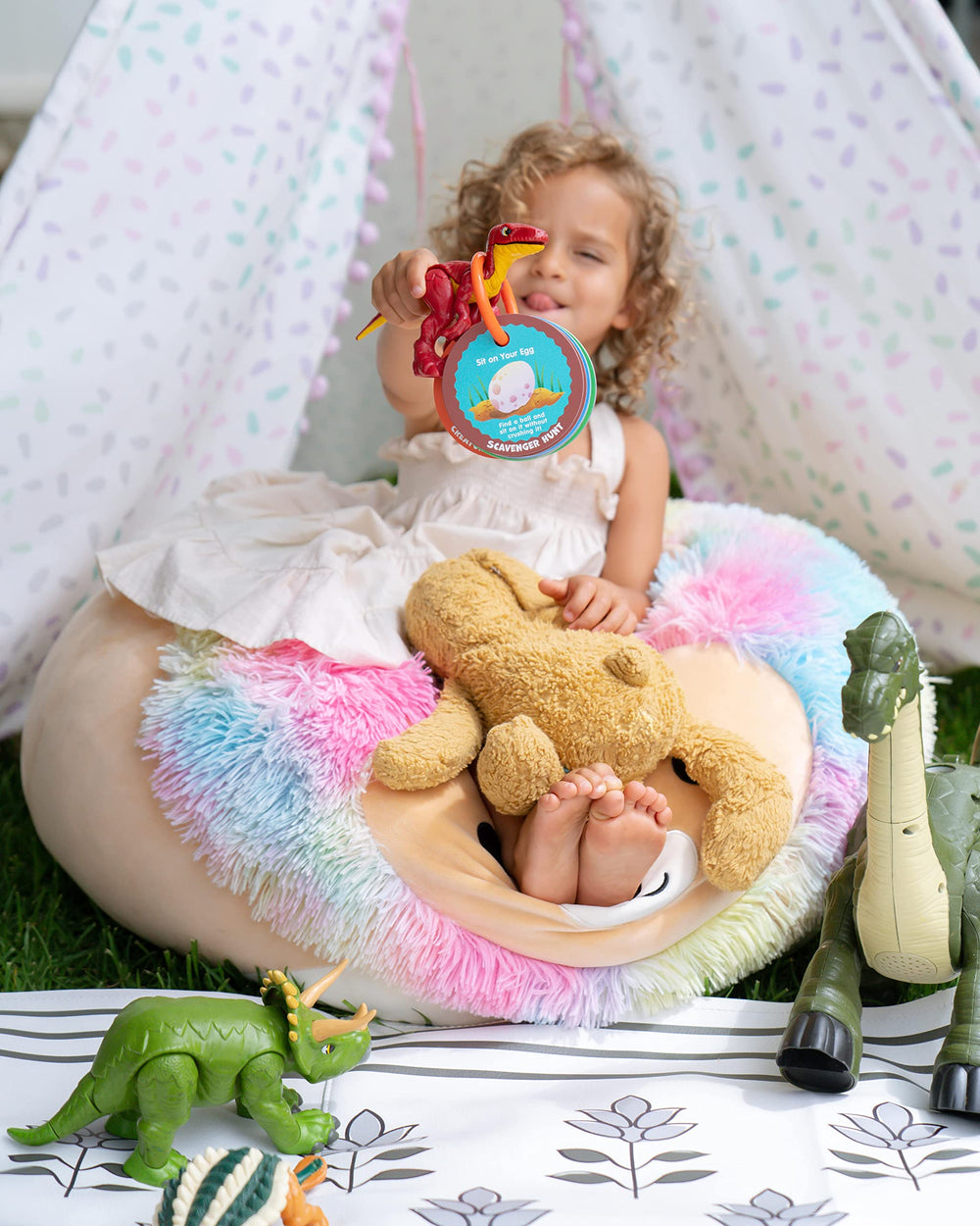 MOLLYBEE KIDS Scavenger Hunt turns household objects into prehistoric props for problem-solving