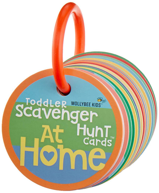 MOLLYBEE KIDS Toddler Scavenger Hunt Cards cover features vibrant Marion Billet artwork for indoor play.