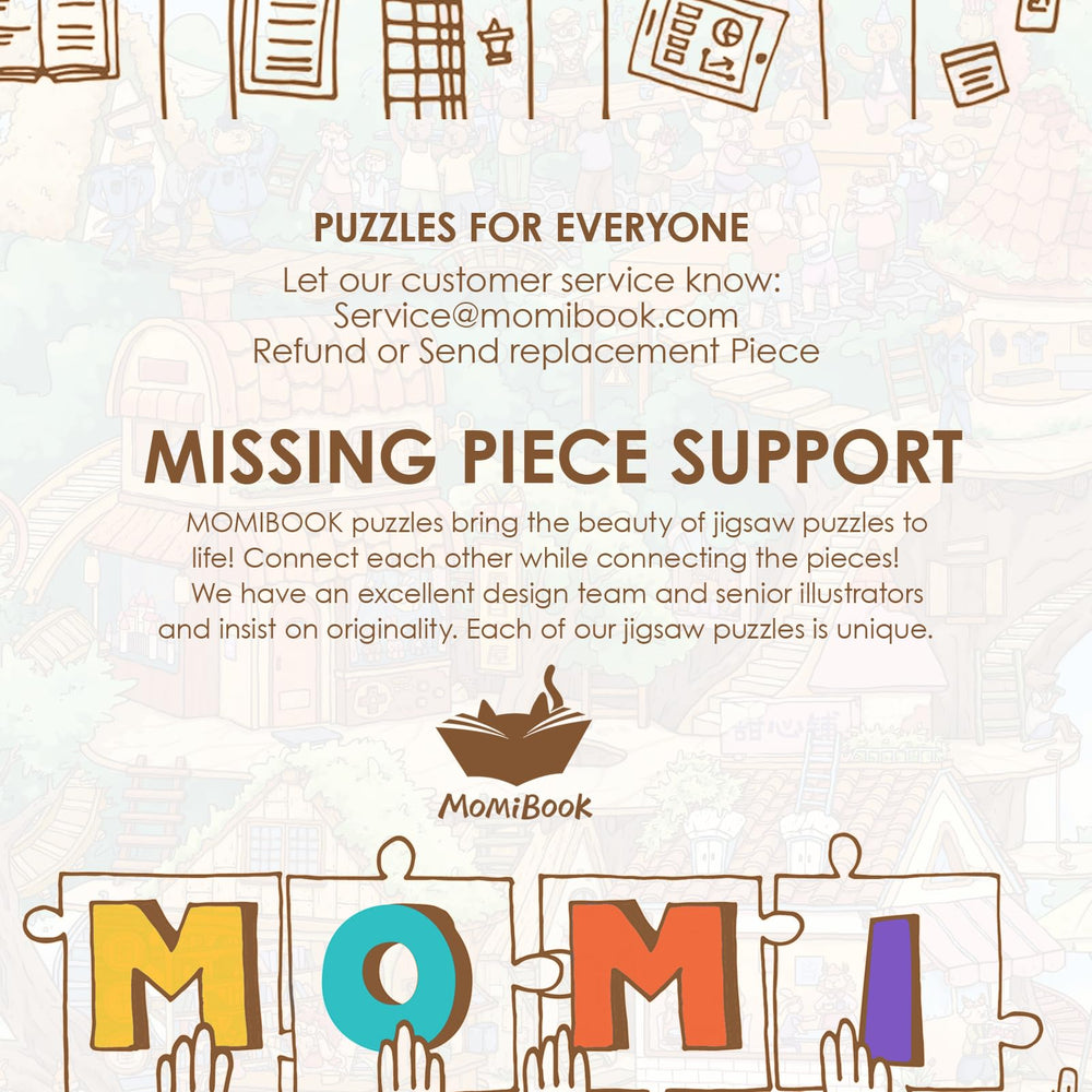 MOMIBOOK assembled size 75x50 cm ideal for group puzzling sessions