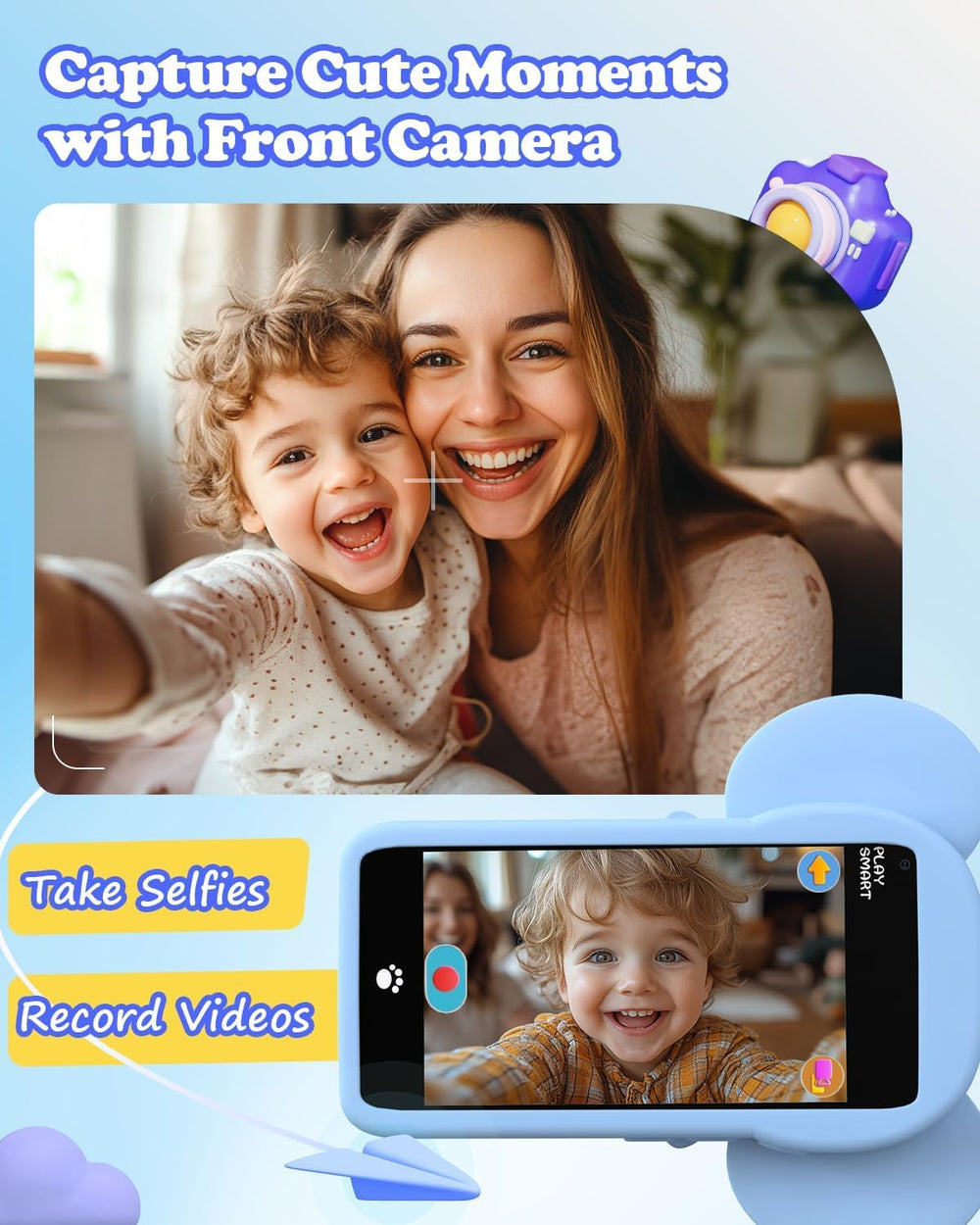 MOMILLA Kids Phone puzzle games scene emphasizing cognitive play on the go.