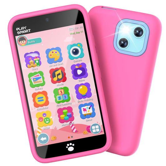 MOMILLA Kids Smart Phone with dual camera for creative photos.