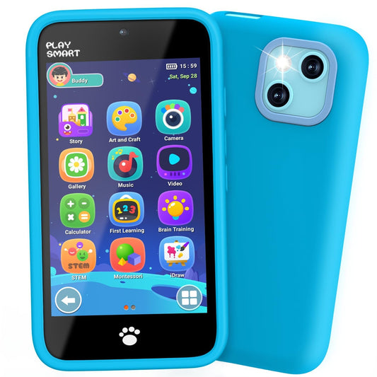 MOMILLA Kids Smart Phone front view with clear 3.97 inch display for learning on the go