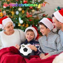 MOMMED piggy bank football side view showing textured soccer pattern