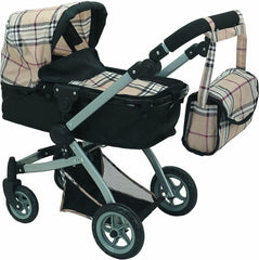 Mommy & Me Babyboo Doll Pram foldable basket for realistic pretend play on the go.
