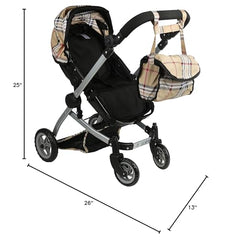 Mommy & Me Babyboo Doll Pram free-carriage-bag adds convenient travel carry.