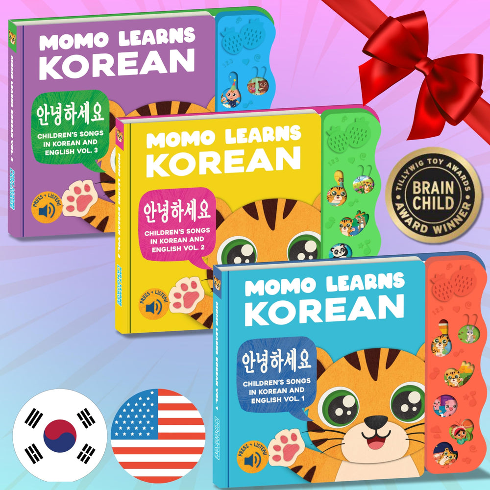 Momo Learns Korean gift packaging - ideal bilingual gift for toddlers