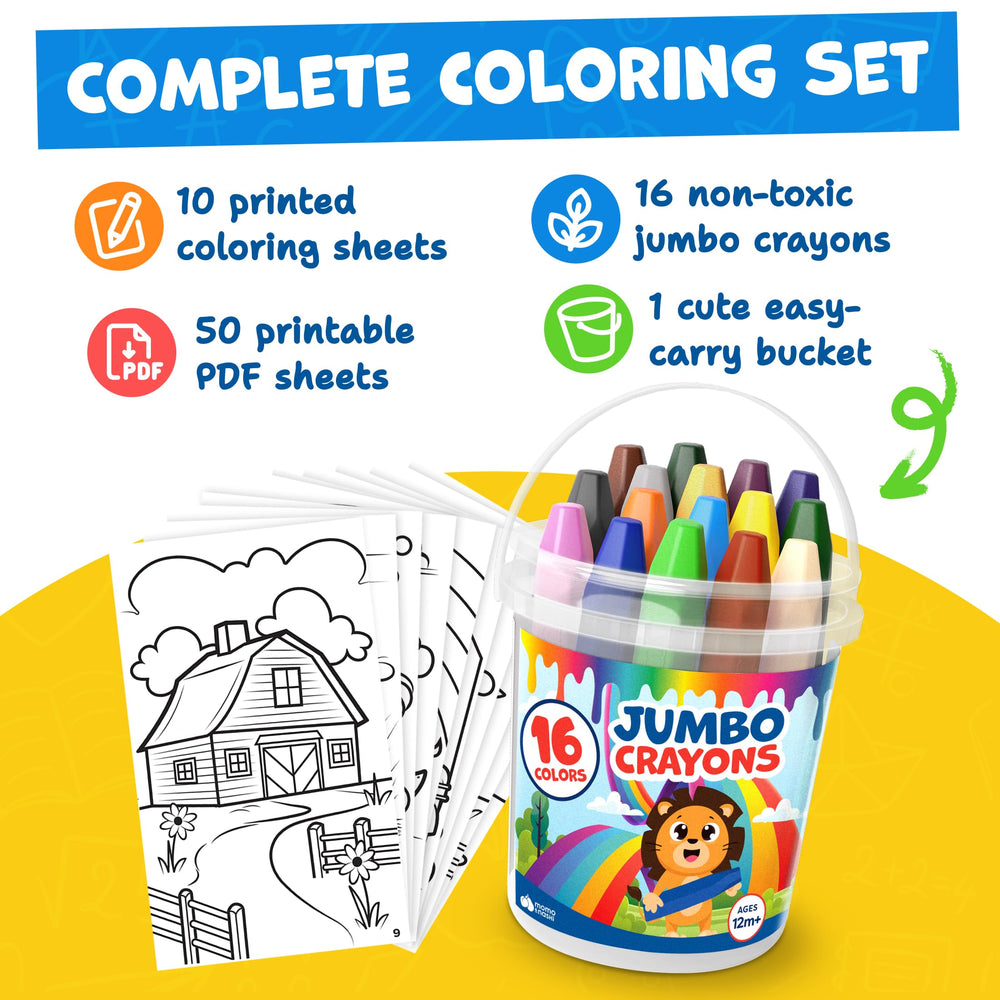 Momo & Nashi printed color sheets included for offline art activities