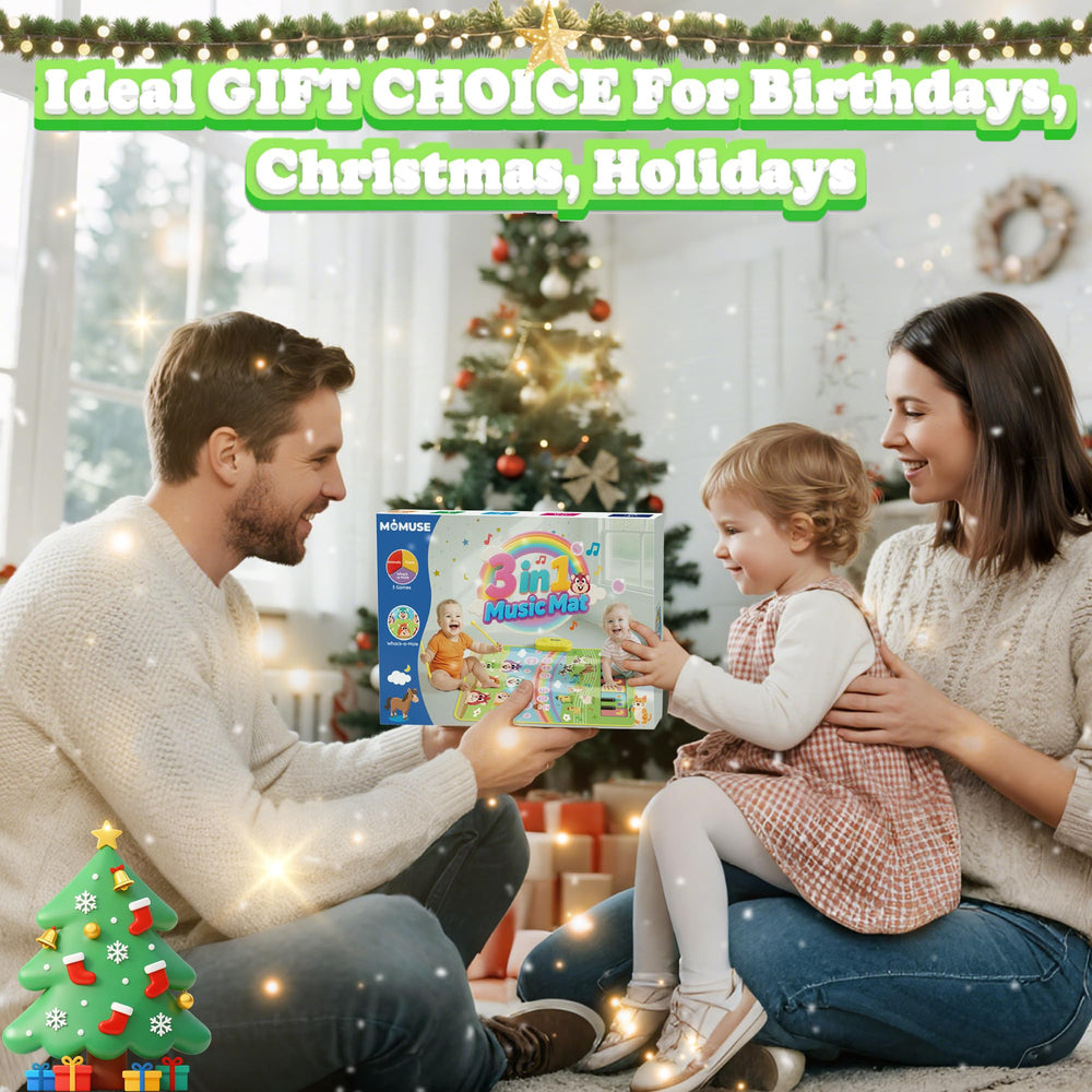 MOMUSE large-play-mat size enables two kids to explore together.
