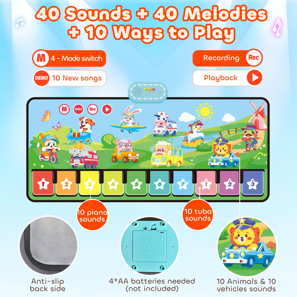 Spacious MOMUSE mat area supports hopping, stepping, and dancing.