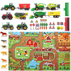 Moncasso farm vehicle set featuring harvester and other vehicles for immersive role-play.