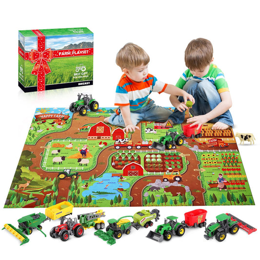 Moncasso tractor toy with realistic details for imaginative farming play.