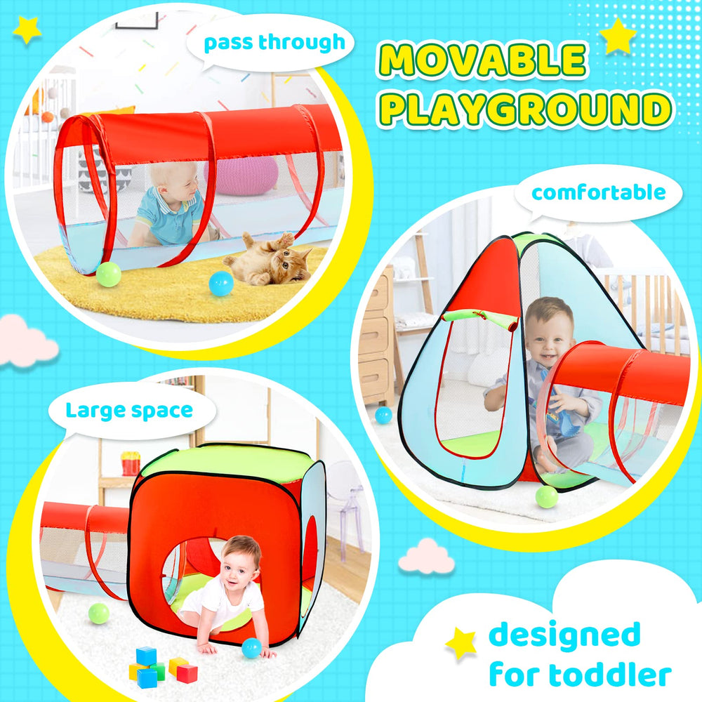 Moncoland 3pc Kids Play Tent castle tent — colorful hideaway for imaginative play