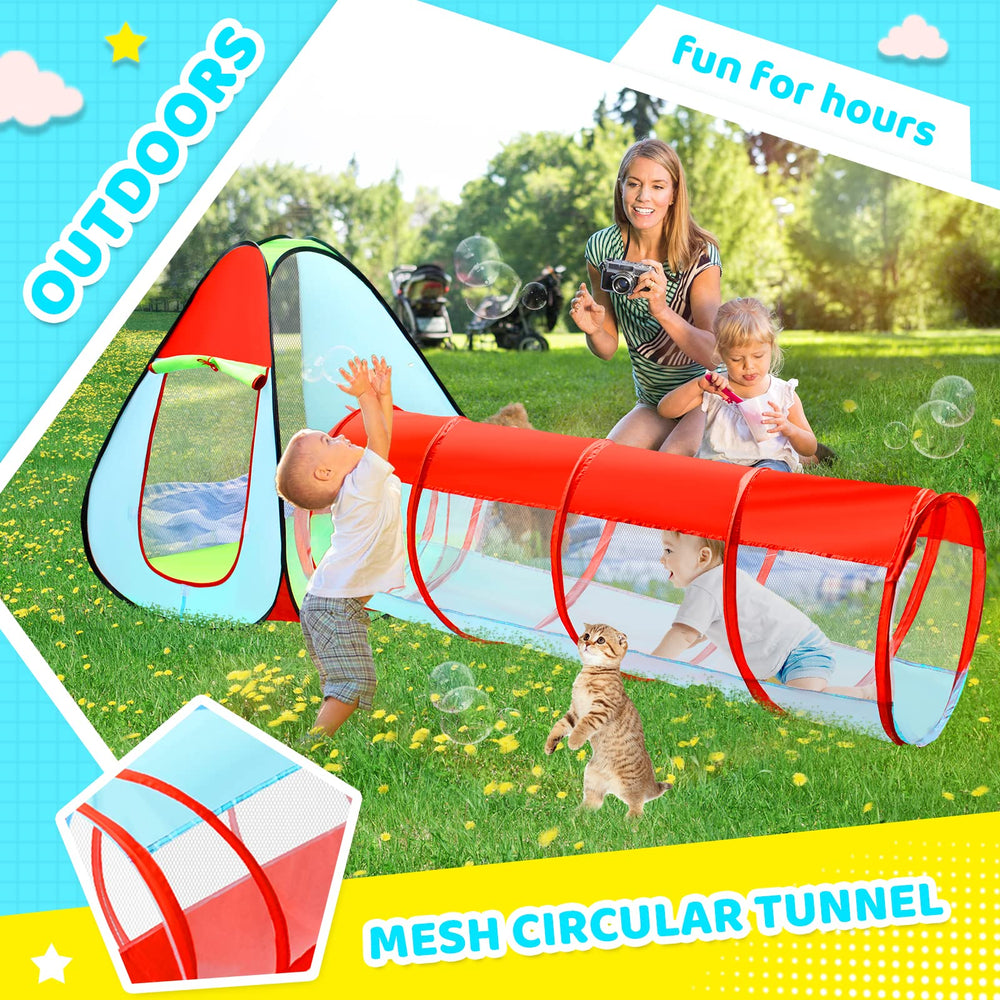 Moncoland 3pc Kids Play Tent pop-up setup — quick assembly for instant fun