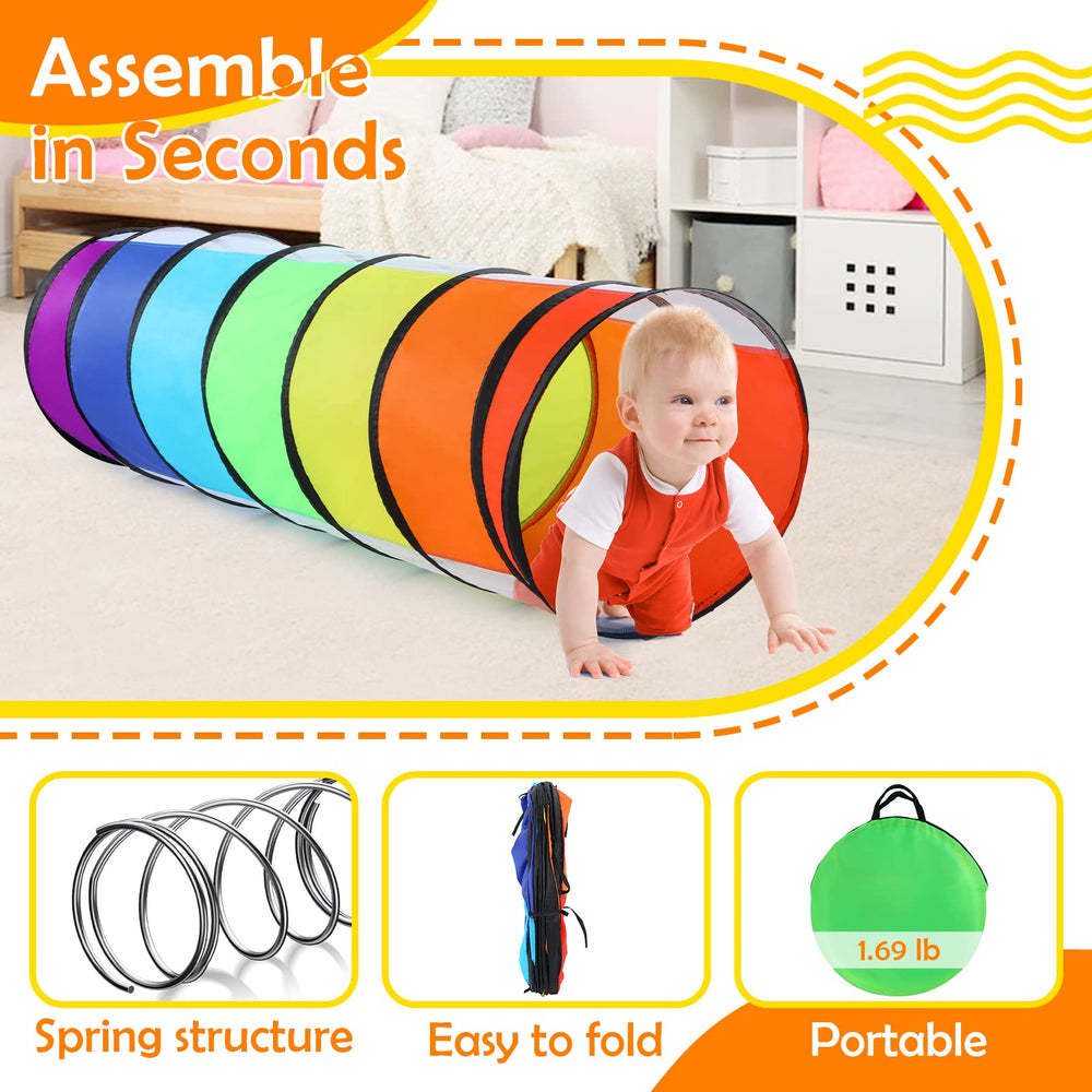 Moncoland Gift-ready tunnel brightens birthdays and holidays with colorful play.