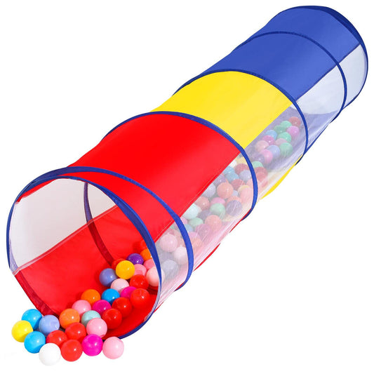 Moncoland kid play tunnel with colorful mesh for active indoor play.