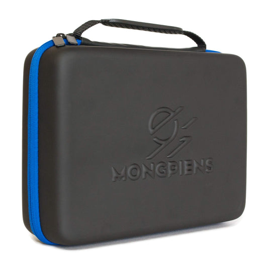 MONGPIENS Battling Tops Case side view showing compact transport solution